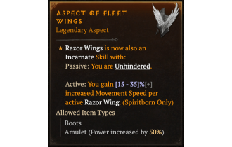 Aspect of Fleet Wings [Max Roll]