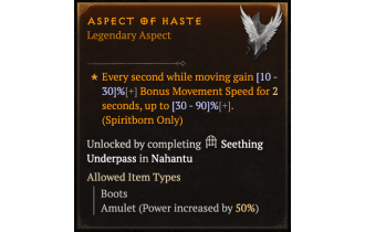 Aspect of Haste [Max Roll]