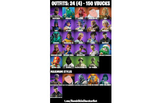 UNIQUE - Solid Snake Max, Peter Griffin Max [24 Skins, 150 Vbucks, 20 Axes, 28 Emotes, 18 Gliders and MORE!]