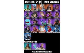 UNIQUE - Khaby Lame Max, Piper Pace, Kado Thorne [21 Skins, 200 Vbucks, 35 Axes, 29 Emotes, 38 Gliders and MORE!]