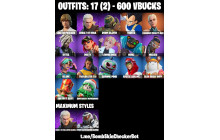 UNIQUE - Luke Skywalker, Vegeta, Doom Slayer Astro Armor [17 Skins, 600 Vbucks, 20 Axes, 11 Emotes, 20 Gliders and MORE!]