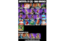 UNIQUE - Peter Griffin, Michelangelo [21 Skins, 900 Vbucks, 20 Axes, 16 Emotes, 25 Gliders and MORE!]