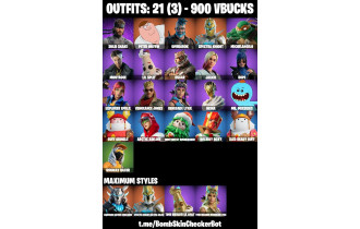 UNIQUE - Peter Griffin, Michelangelo [21 Skins, 900 Vbucks, 20 Axes, 16 Emotes, 25 Gliders and MORE!]