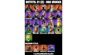 UNIQUE - Blackheart Max, Rox Max [21 Skins, 900 Vbucks, 30 Axes, 34 Emotes, 45 Gliders and MORE!]