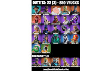 UNIQUE - Marshall Never More, Solid Snake Max [22 Skins, 850 Vbucks, 18 Axes, 17 Emotes, 22 Gliders and MORE!]