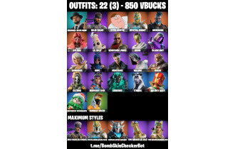 UNIQUE - Marshall Never More, Solid Snake Max [22 Skins, 850 Vbucks, 18 Axes, 17 Emotes, 22 Gliders and MORE!]