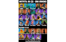 UNIQUE - Neo Versa, Poseidon Max [20 Skins, 250 Vbucks, 31 Axes, 28 Emotes, 31 Gliders and MORE!]