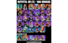 UNIQUE - Renzo The Destroyer, Piper Pace [29 Skins, 100 Vbucks, 31 Axes, 26 Emotes, 36 Gliders and MORE!]