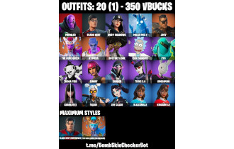 UNIQUE - Prowler, Clark Kent Superman [20 Skins, 350 Vbucks, 27 Axes, 23 Emotes, 27 Gliders and MORE!]