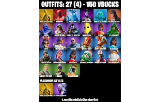 UNIQUE - Midas Fully Golden, Deadpool [27 Skins, 150 Vbucks, 55 Axes, 70 Emotes, 68 Gliders and MORE!]