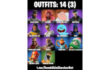 UNIQUE - Solid Snake, Peter Griffin Max [14 Skins, 16 Axes, 12 Emotes, 16 Gliders and MORE!]