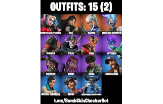 UNIQUE - Rebirth Harley Quinn, Era, Mizuki [15 Skins, 17 Axes, 9 Emotes, 14 Gliders and MORE!]