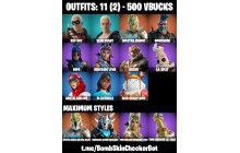 UNIQUE - Rap Boy, Slim Shady [11 Skins, 500 Vbucks, 18 Axes, 15 Emotes, 19 Gliders and MORE!]