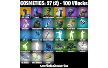 UNIQUE - Blue Striker, Cobalt [3 Skins, 100 Vbucks, 3 Axes, 5 Emotes, 7 Gliders and MORE!]