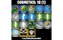 UNIQUE - Lt. Evergreen, Re-gifter [1 Skins, 3 Axes, 6 Emotes, 4 Gliders and MORE!]