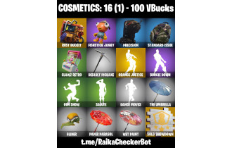 UNIQUE - Rust Bucket, Orange Justice [100 Vbucks, 1 Axes, 5 Emotes, 3 Gliders and MORE!]