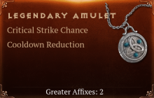 Legendary Amulet[CSC (Greater), CDR (Greater)]