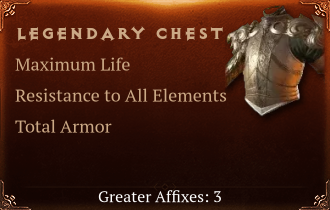 Legendary Chest Armor[Life (Greater), ResistAll (Greater)]