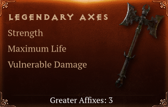 Legendary Axe[STR (Greater), Life (Greater)]