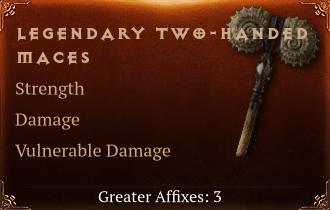 Legendary Two-Handed Mace[STR (Greater), DMG (Greater)]