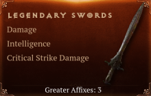 Legendary Sword[DMG (Greater), INT (Greater)]