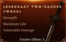 Legendary Two-Handed Sword[STR (Greater), Life (Greater)]