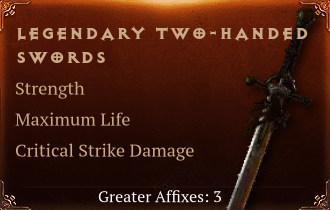 Legendary Two-Handed Sword[STR (Greater), Life (Greater)]