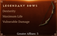 Legendary Bow[DEX (Greater), Life (Greater)]