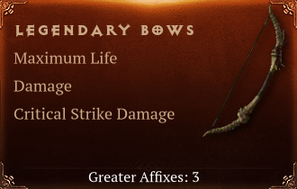 Legendary Bow[Life (Greater), DMG (Greater)]