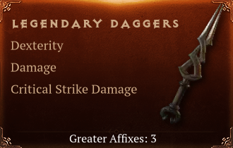 Legendary Dagger[DEX (Greater), DMG (Greater)]