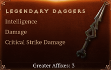 Legendary Dagger[INT (Greater), DMG (Greater)]