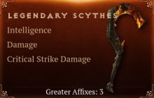 Legendary Scythe[INT (Greater), DMG (Greater)]