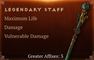 Legendary Staff[Life (Greater), DMG (Greater)]