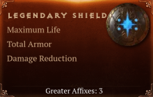 Legendary Shield[Life (Greater), TA (Greater)]