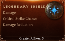 Legendary Shield[DMG (Greater), Crit (Greater)]