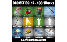 UNIQUE - Golf Clap, Trail Tote [100 Vbucks, 2 Axes, 3 Emotes, 4 Gliders and MORE!]