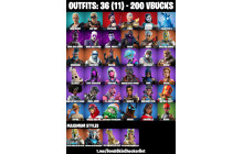 UNIQUE - Slim Shady, Manic [36 Skins, 200 Vbucks, 37 Axes, 26 Emotes, 30 Gliders and MORE!]