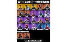 UNIQUE - OG STW, Skull Trooper [20 Skins, 1040 Vbucks, 13 Axes, 30 Emotes, 22 Gliders and MORE!]