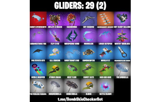 UNIQUE - Spider-Gwen (Aurelian), Nezumi [24 Skins, 29 Axes, 26 Emotes, 29 Gliders and MORE!]