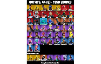 UNIQUE - Travis Scott, John Wick [44 Skins, 1950 Vbucks, 45 Axes, 36 Emotes, 47 Gliders and MORE!]