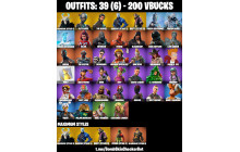 UNIQUE - The Reaper, Take The L [39 Skins, 200 Vbucks, 38 Axes, 50 Emotes, 44 Gliders and MORE!]