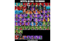 UNIQUE - Aura, Tony Stark [65 Skins, 110 Vbucks, 44 Axes, 32 Emotes, 42 Gliders and MORE!]