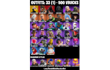 UNIQUE - Spidergwen (Stacy), Darth Vader [33 Skins, 500 Vbucks, 52 Axes, 40 Emotes, 48 Gliders and MORE!]