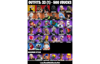 UNIQUE - Spidergwen (Stacy), Darth Vader [33 Skins, 500 Vbucks, 52 Axes, 40 Emotes, 48 Gliders and MORE!]