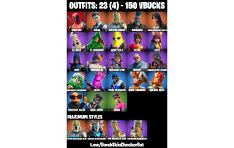 UNIQUE - Astroworld Cyclone, Deadpool [23 Skins, 150 Vbucks, 28 Axes, 24 Emotes, 34 Gliders and MORE!]