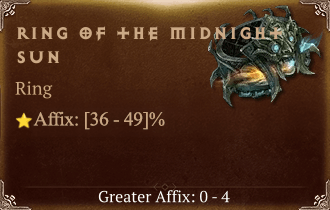 Ring of the Midnight Sun [ ⭐️ Affix: HIGH ROLL]