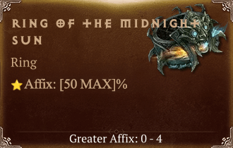 Ring of the Midnight Sun [ ⭐️ Affix: MAX ROLL]