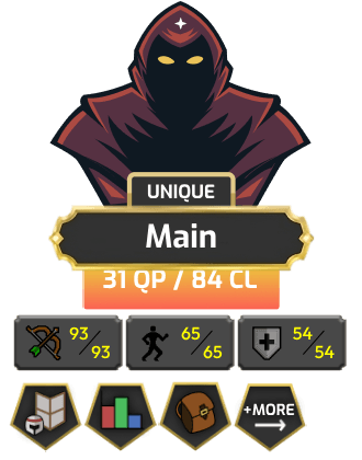 Main | Starter | TTL: 801 | CL: 84 | QP: 31 [93 RAN | 65 AGI | 54 DEF + MORE!]