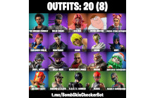 UNIQUE - Valeria, Peter Griffin [20 Skins, 16 Axes, 16 Emotes, 12 Gliders and MORE!]