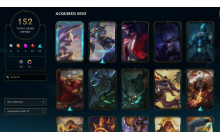 Unranked -  152 Skins, 138 Champs [1x Mythic Skin, 11384 BE, 222 LVL, 154 RP and MORE!]